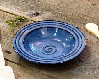 Cuenco para pasta – Plato hondo de cerámica de 400 ml, Cuenco para pasta, Cuenco poco profundo, Poke bowl, Plato para ensalada, Cerámica, Gres, Hecho a mano, Rueda lanzada