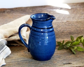 Creamer – Pottery cream jug, 400 ml milk jug, Small pitcher, Pottery jug, Ceramic jug, Ceramic, Stoneware, Handmade, Wheel thrown