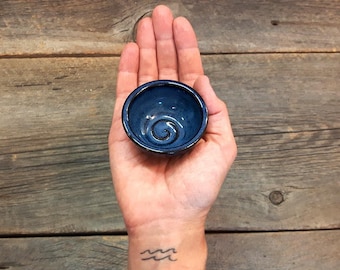 Sauce bowl – Pottery mini bowl, 30 ml ceramic dish, Spice bowl, Tea light holder, Ring dish, Ceramic, Stoneware, Handmade, Wheel thrown