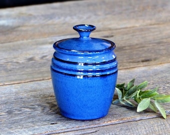 Small jar – Pottery small rounded lidded jar, 550 ml ceramic jar, Pottery crock, Canister set, Ceramic, Stoneware, Handmade, Wheel thrown