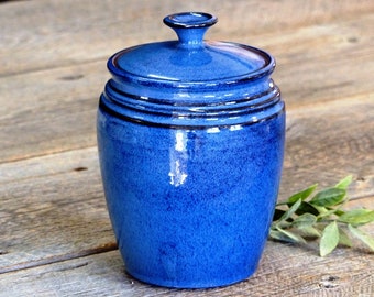 Medium jar – Pottery medium rounded jar with lid, 1,7 L ceramic jar, Pottery crock, Canister set, Ceramic, Stoneware, Handmade, Wheel thrown