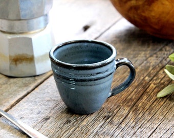 Espresso mug – Pottery V-shaped espresso mug, 175 ml pottery mug, Small coffee cup, Ceramic, Stoneware, Handmade, Wheel thrown
