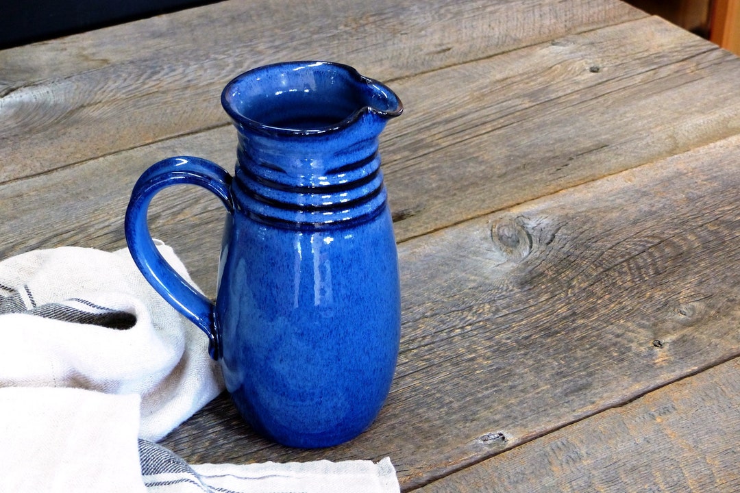 Pitcher Pottery Water Jug, 1,25 L Water Pitcher, Large Pitcher, Pottery