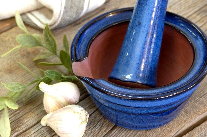 Mortar & Pestle Pottery Mortar and Pestle With Spout Etsy