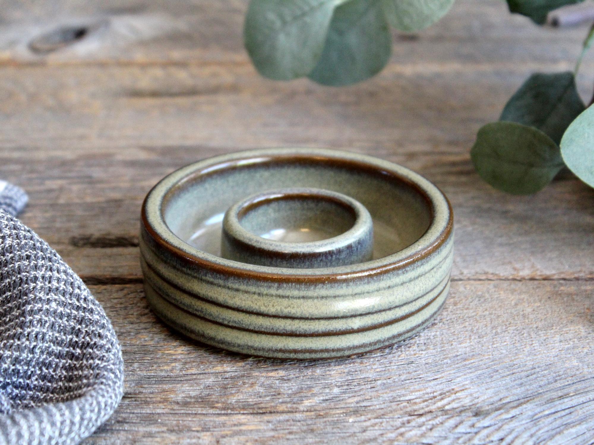 Slow Feeder Pet Bowl - Pottery Small Dog Or Cat Dish, Ceramic Feeder, Small Bowl, Ceramic, Stoneware, Handmade, Wheel Thrown