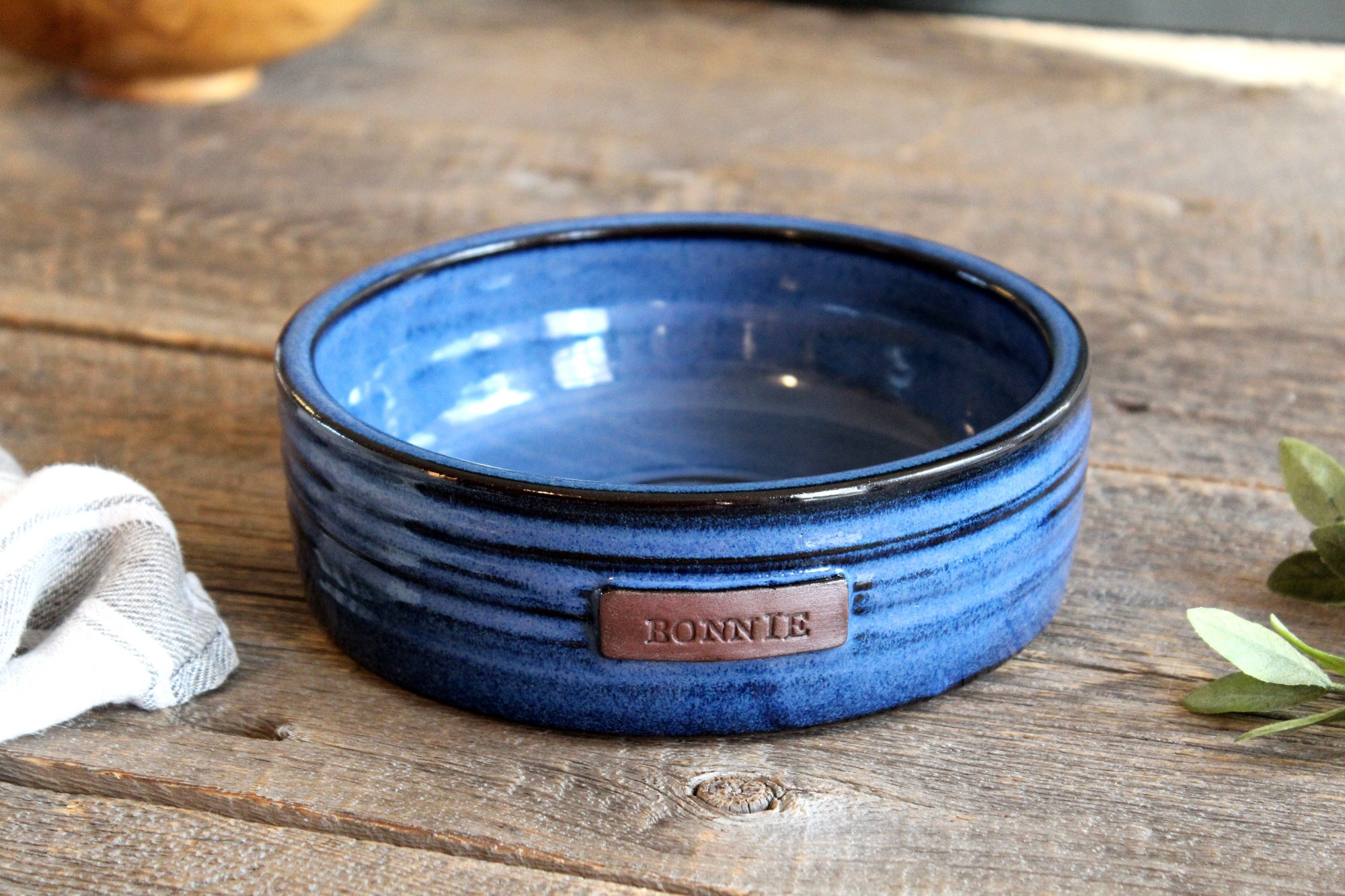 Personalised Pet Bowl - Pottery Large Dog Dish, Custom Ceramic Feeder, Food/Water Bowl, Ceramic, Stoneware, Handmade, Wheel Thrown