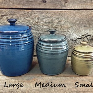 Large jar Pottery large rounded jar with lid, 3 L ceramic jar, Pottery crock, Canister set, Ceramic, Stoneware, Handmade, Wheel thrown image 7