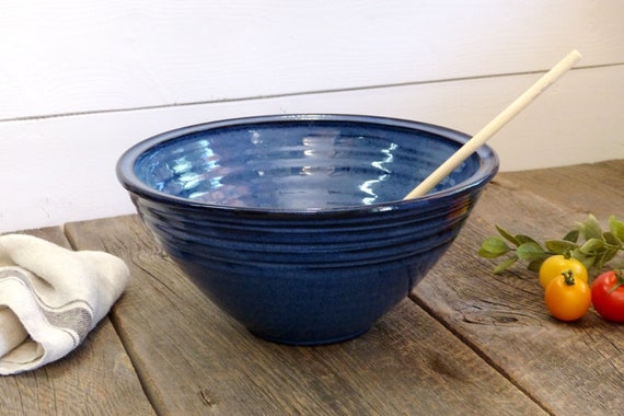 Mixing Bowl Pottery Large Mixing Bowl, 3 L Ceramic Dish, Fruit Bowl, Salad  Bowl, Serving Dish, Ceramic, Stoneware, Handmade, Wheel Thrown 