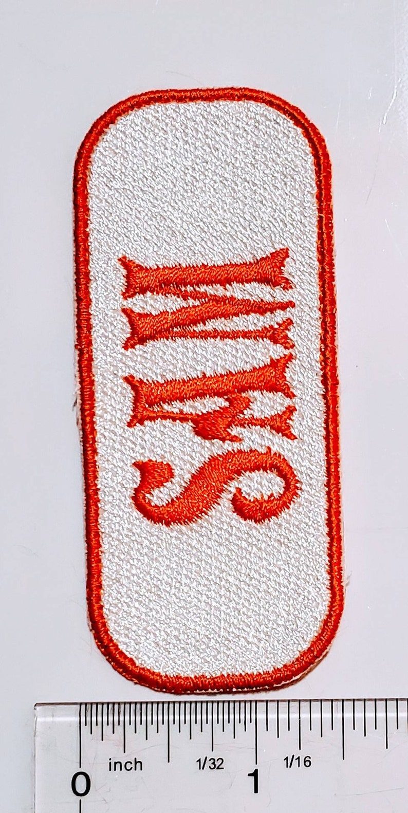 Custom Iron on Name Patch Embroidered Two Color Sew on Text Etsy UK