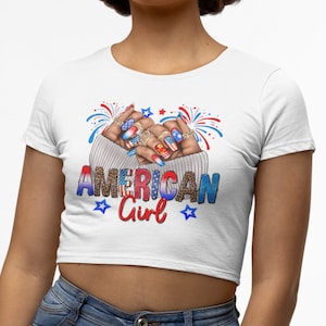 American Girl Pretty Nails T-shirt/Crop Top