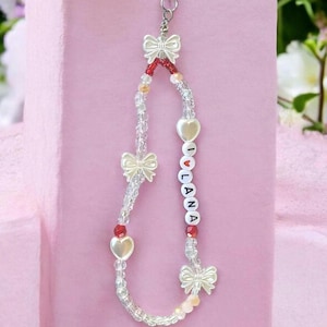 Handmade Lana Del Rey Phone Charm: Beaded Wristlet Strap