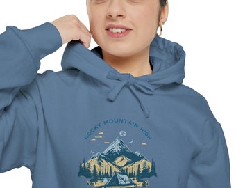 Rocky Mountain High - Unisex Garment-Dyed Hoodie
