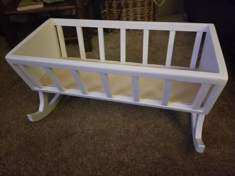 Handmade Wooden Doll Cradle Etsy