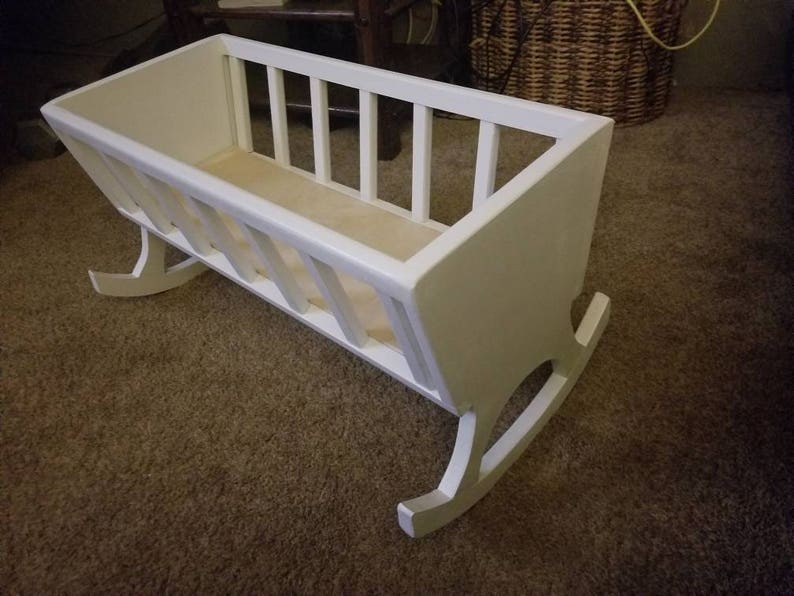 Handmade Wooden Doll Cradle Etsy