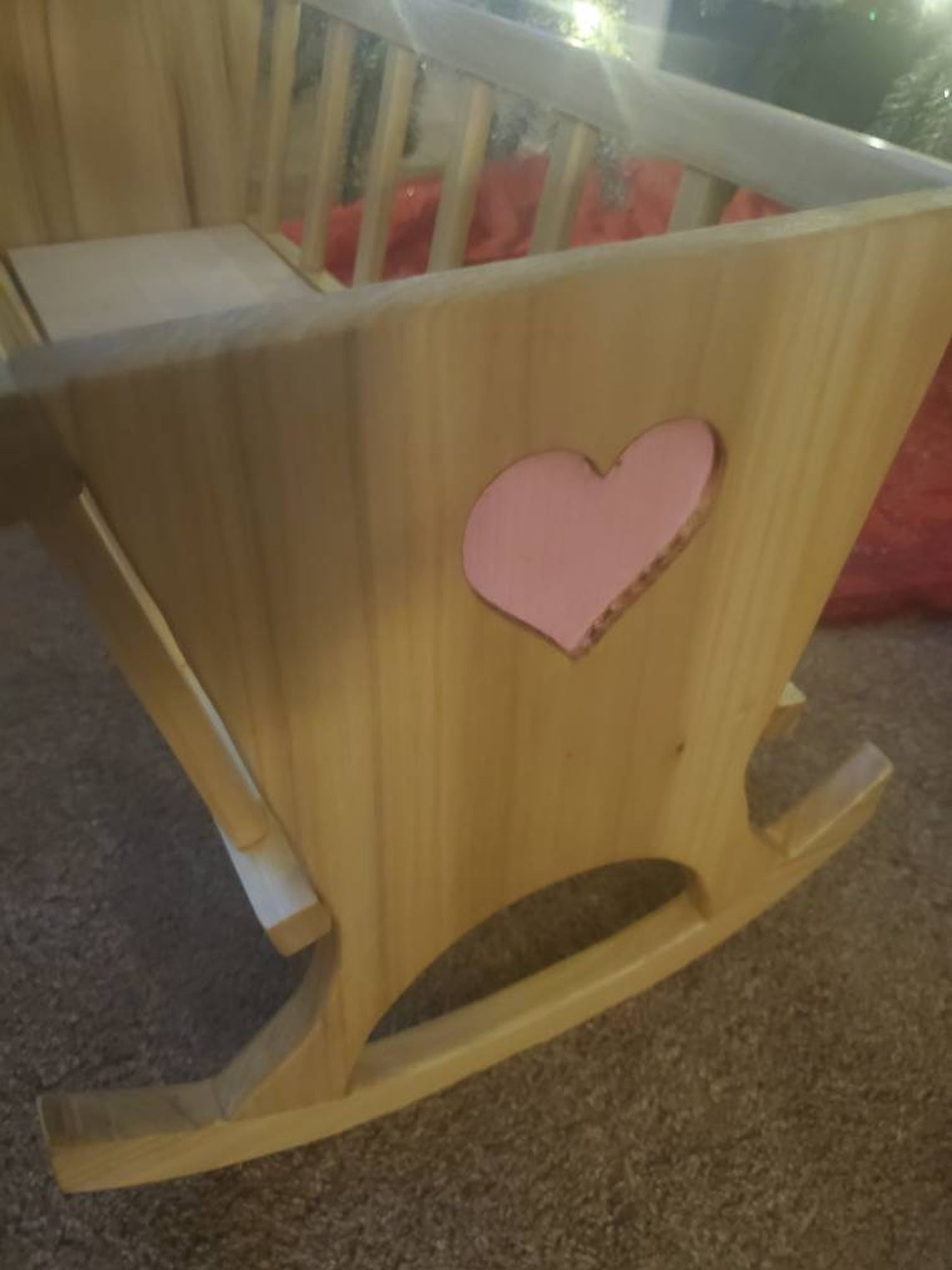 Handmade Wooden Doll Cradle Etsy