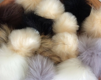 Faux Fur Pom Poms