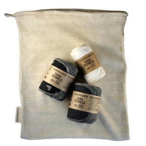 Mesh Laundry Bag • LARGE • Organic Cotton • for washing Unpaper Towels, cloth wipes, Tush Towels, delicates