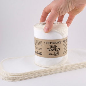 Serviettes de toilette • Papier hygiénique réutilisable • Linge de famille