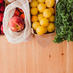 Produce Bag - Organic Cotton - large size - 13x11&quot; - market bag, mesh