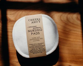 Bamboo NURSING PADS 2 pairs, reusable washable