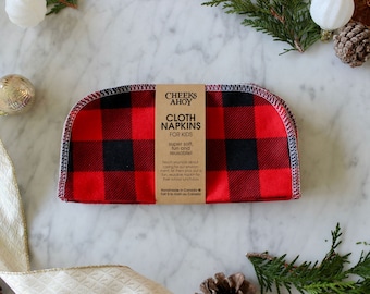 CLOTH NAPKINS set of 10 • Plaids • Holiday Collection • cotton napkins • Christmas dinner