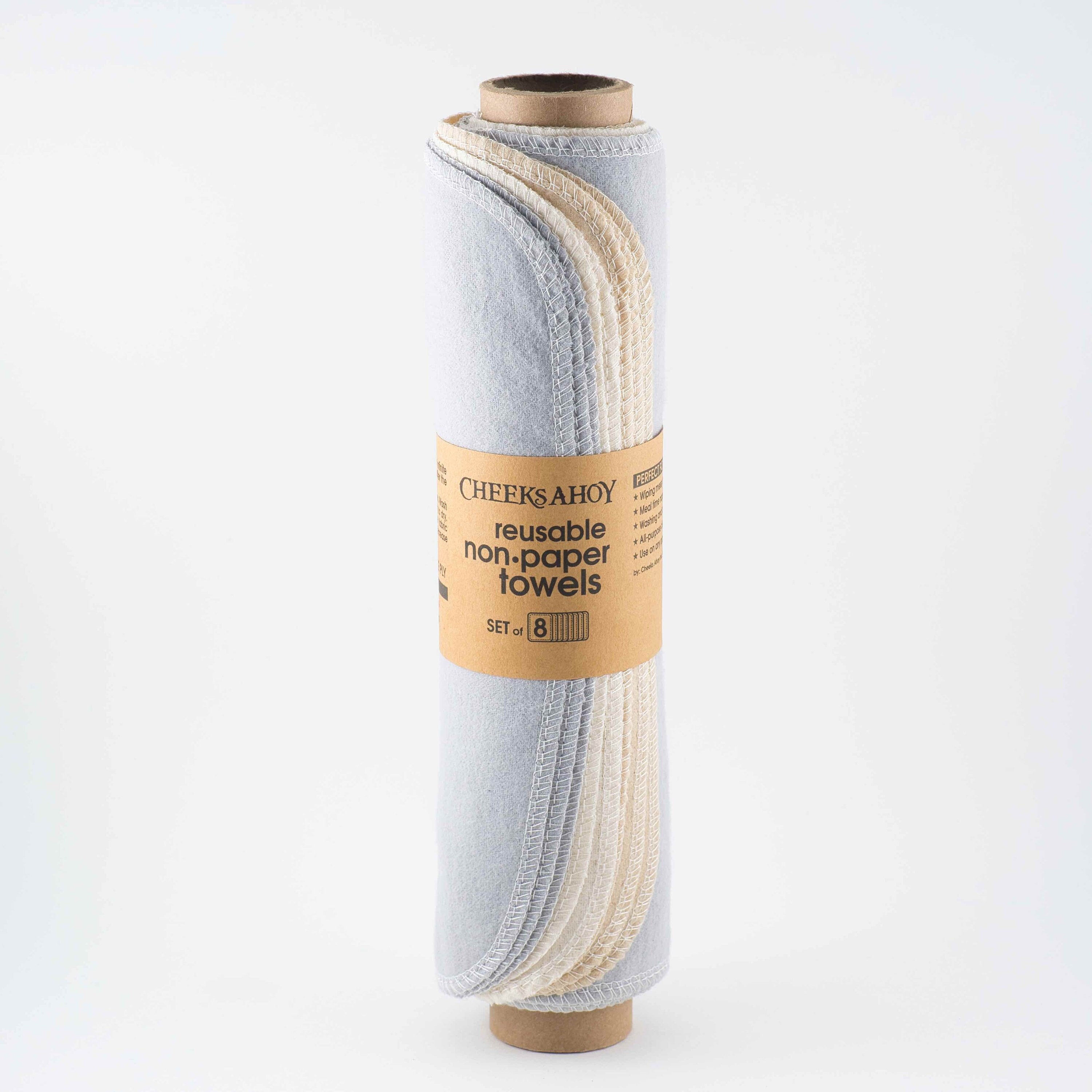 Pre-Rolled Reusable Paperless Towels - Grey dandelion - KARUILU
