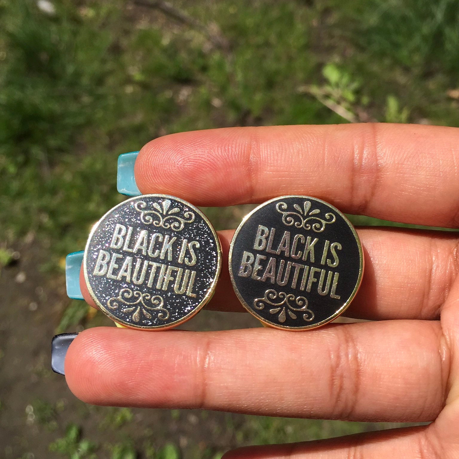 Black is Beautiful enamel p...