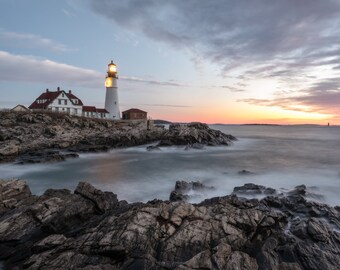 Portland Head Light Sunrise - Fine Art Landscape Photography Print