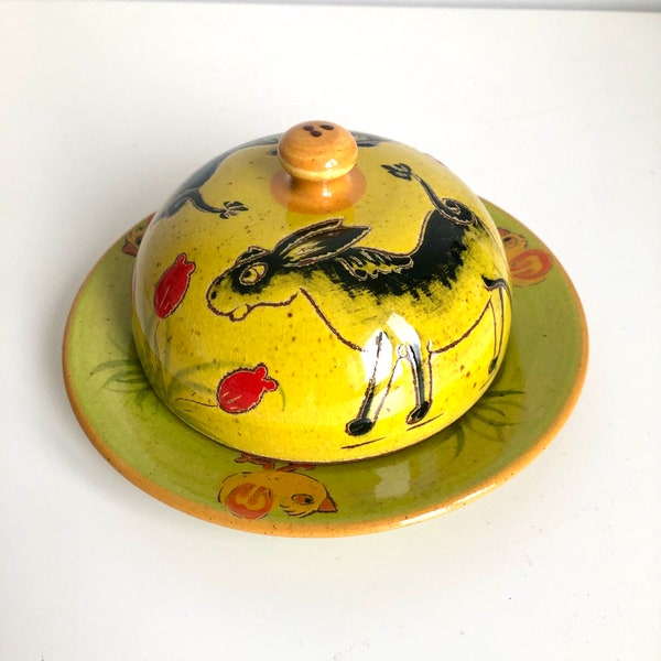 Handmade Pottery Dome Butter/Cheese Dish