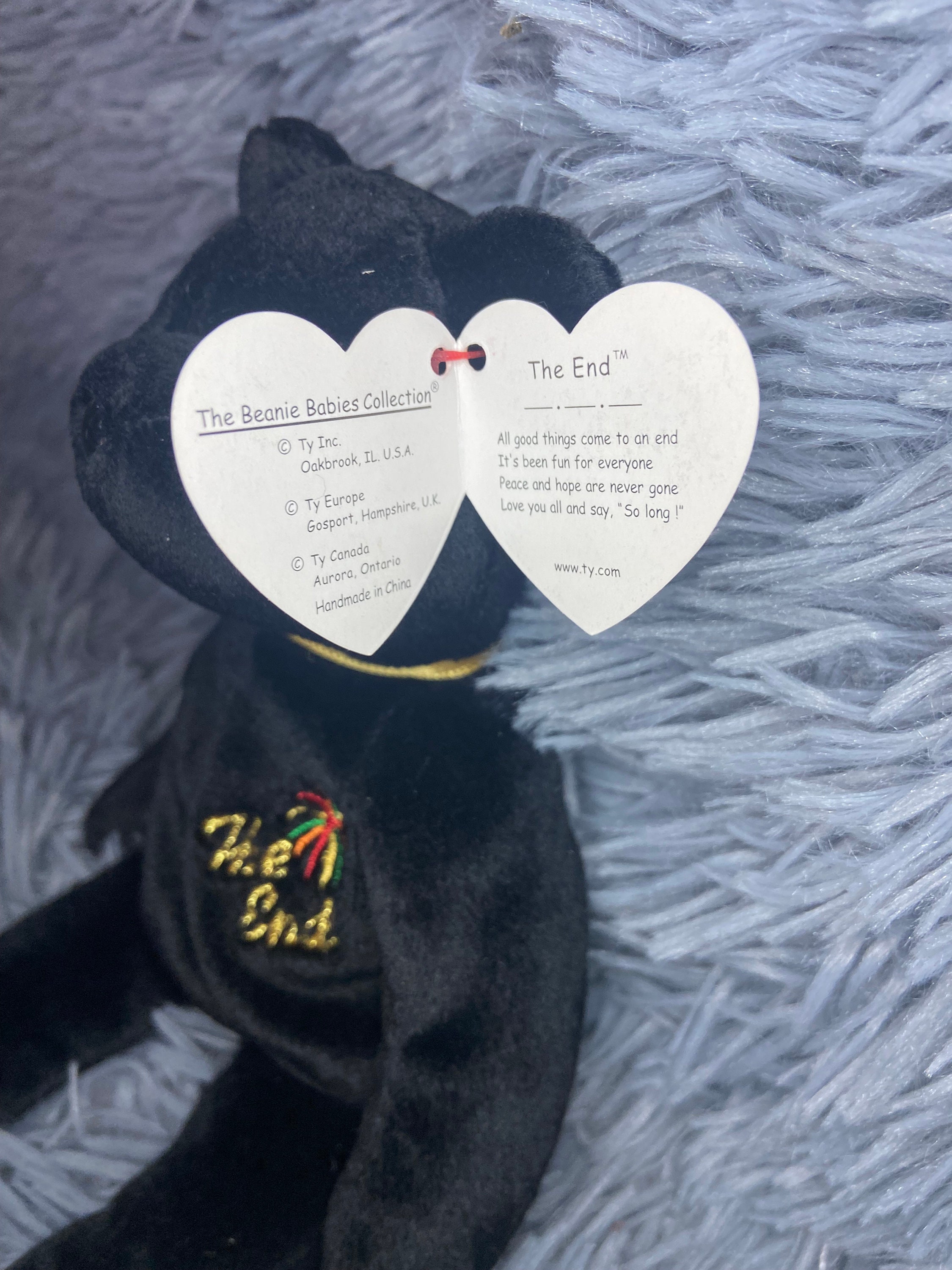 The End Beanie Baby, Vintage, Rare, Errors on Tags Etsy