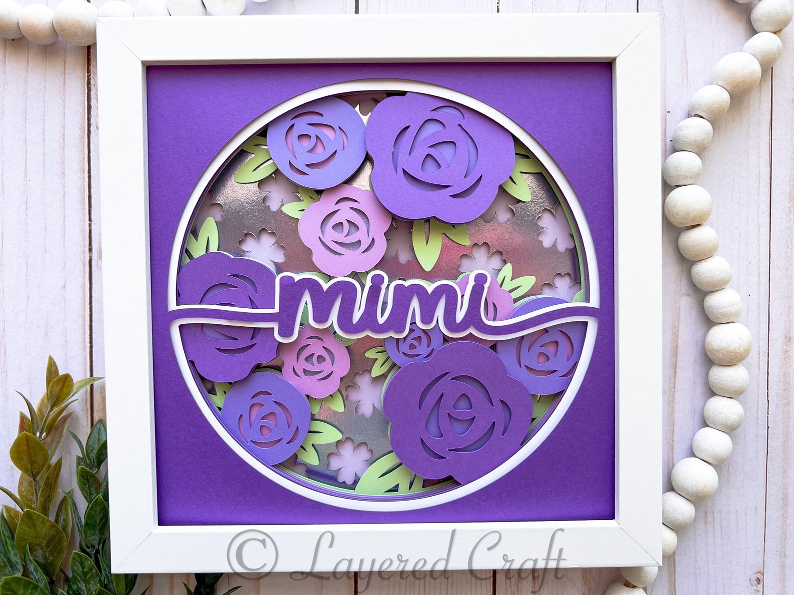 3D SVG Mother's Day Rose Flower Shadow Box Bundle Mom - Etsy