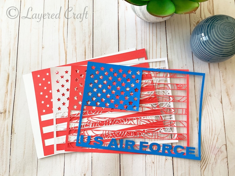 Download 3D Air Force American Flag Mandala Layered Digital Cut ...