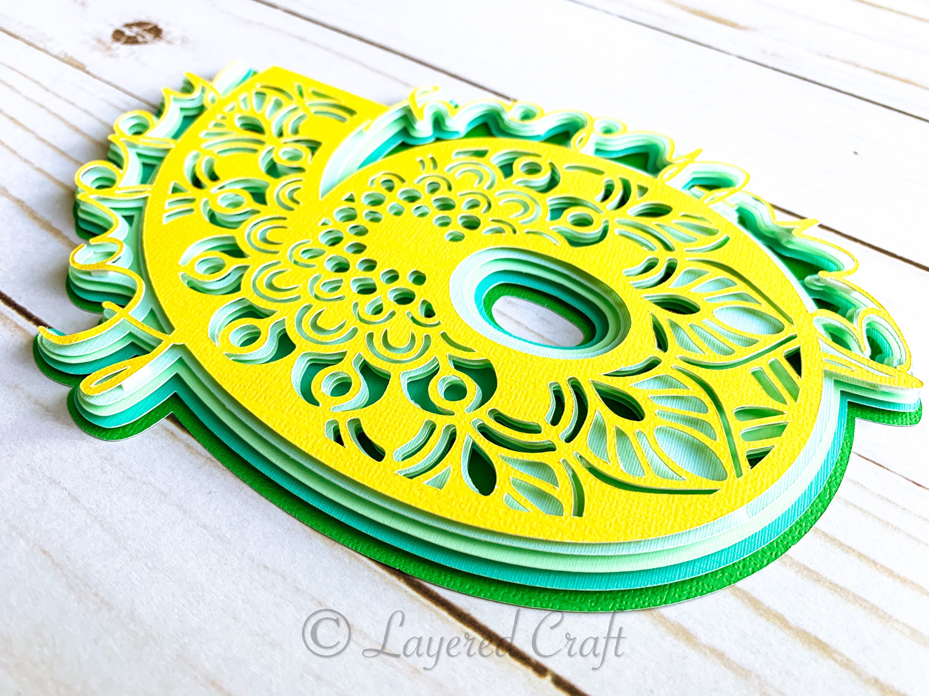 3D 6th Birthday Mandala Layered Birthday Decoration | Etsy