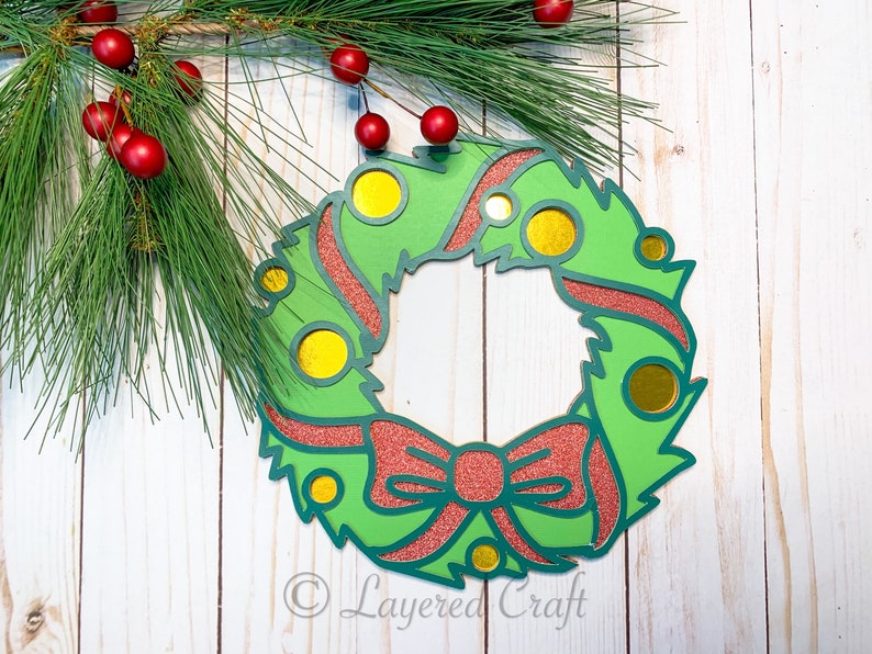 Download 3D Christmas Wreath Mandala Layered Digital Cut File | Etsy
