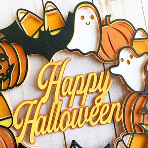 3D Wreath SVG Bundle: Happy Halloween Wreath Back to School Teacher ...