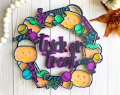 3D Trick or Treat Halloween Candy Wreath- Mandala Layered Digital Cut File