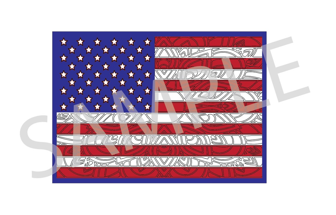 Download 3D American Flag Mandala Layered Digital Cut File | Etsy