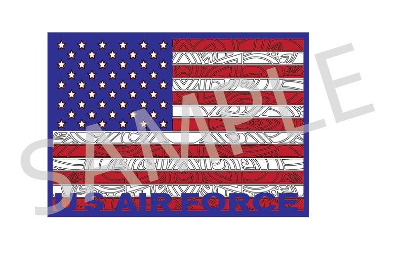 Download 3D Air Force American Flag Mandala Layered Digital Cut ...