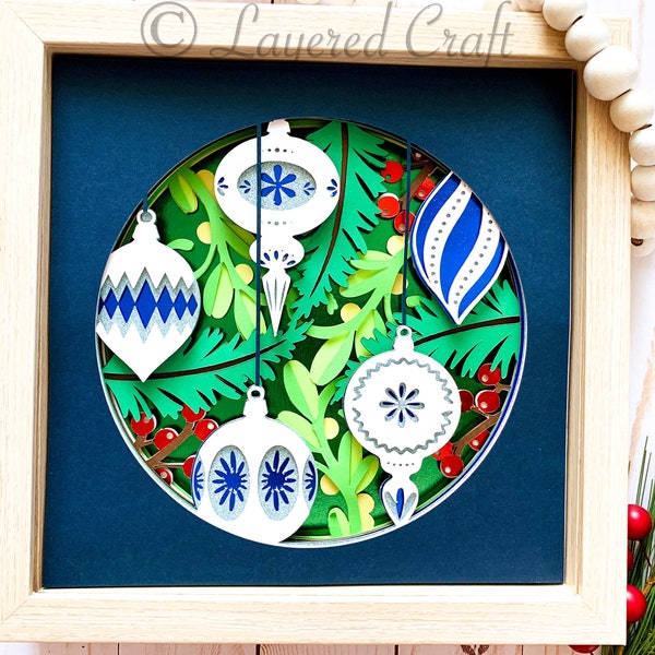 Christmas Ornament Shadowbox Vintage Ornament Christmas SVG Holiday Decorations Christmas Decor 3D Layered Digital Cut File Christmas Ornament Shadowbox Vintage Ornament Christmas SVG Holiday Decorations Christmas Decor 3D Layered Digital Cut File