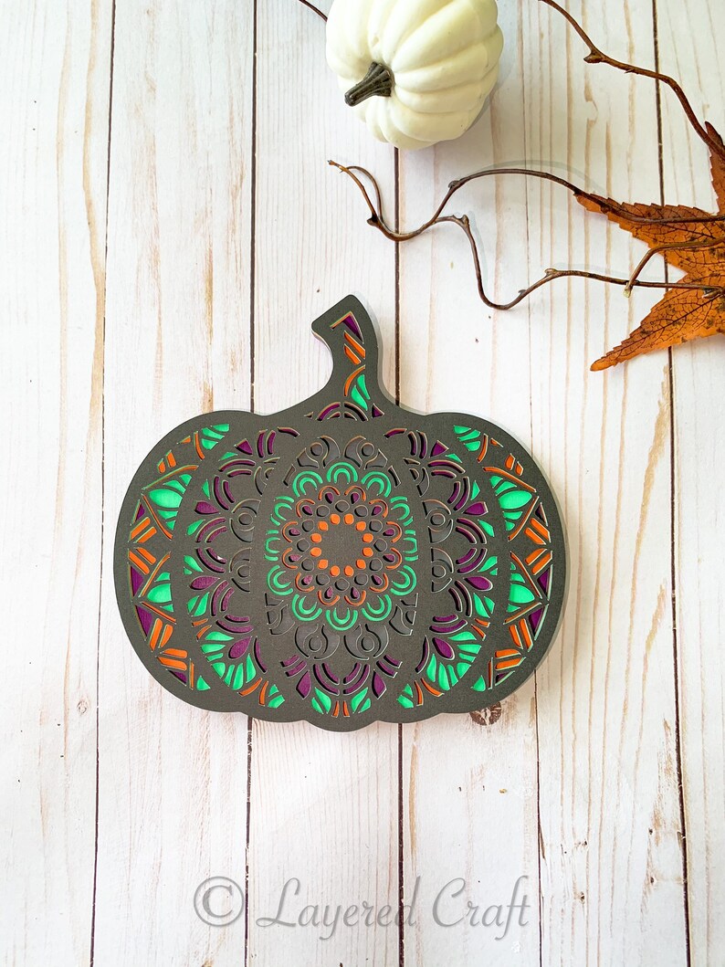 3D Halloween Mandala Layered Paper Craft Bundle Digital ...