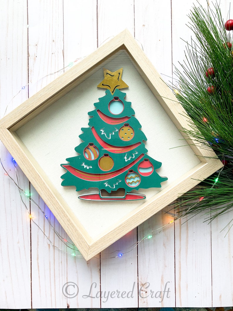 Download 3D Christmas Tree Mandala Layered Digital Cut File | Etsy