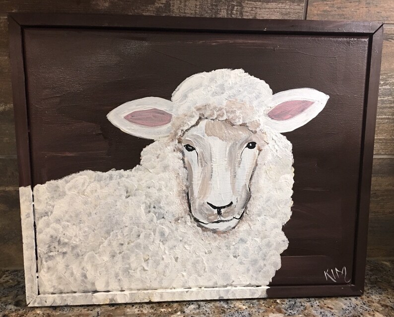 Sheep Painting Etsy