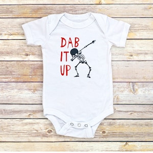 Dab it Up Skeleton Baby One Piece Onesie
