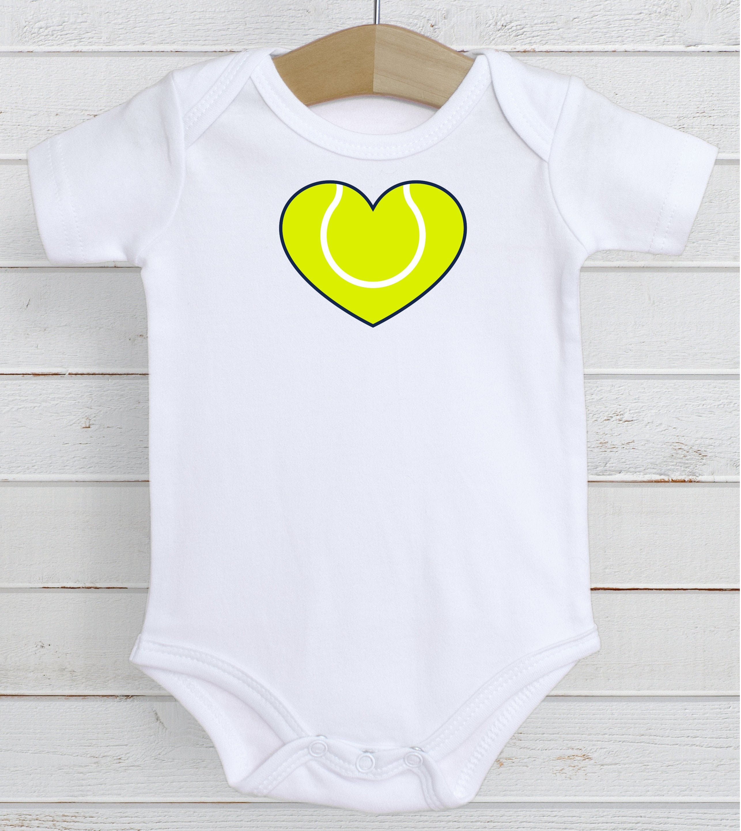 Tennis Heart Short Sleeve Baby Onesie Etsy.de