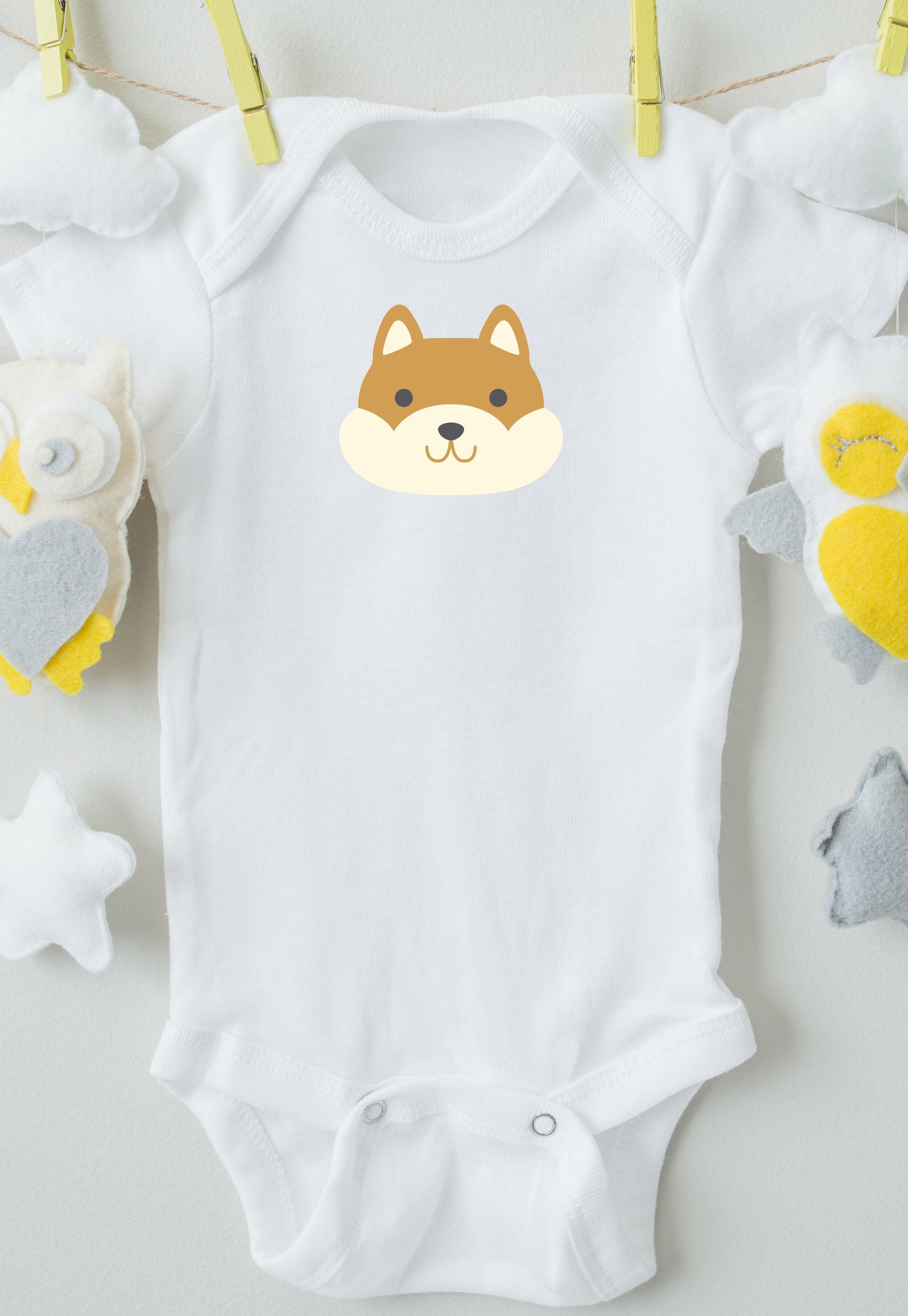 Squirrel Face Short Sleeve Baby Onesie Etsy