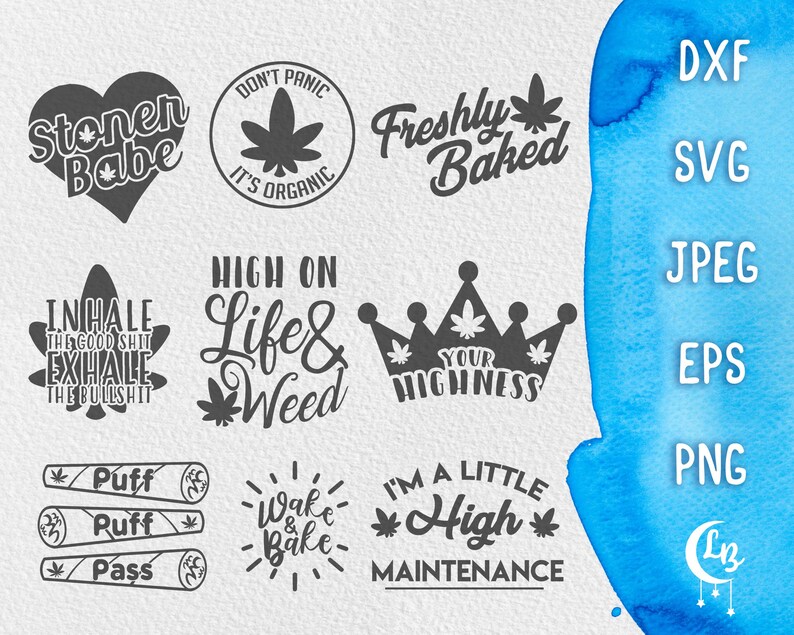 Download Cannabis SVG Bundle Discount Set 420 Clip Art Marijuana | Etsy