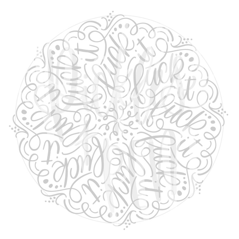 Download Cuss Word Mandala Svg Free - Layered SVG Cut File