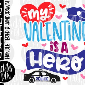Police Valentine Svg - Police Svg - Valentine Svg - Kids Valentine ...