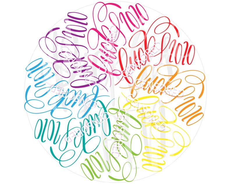 2020 sweary svg f word mandala calligraphy cut file cuss ...