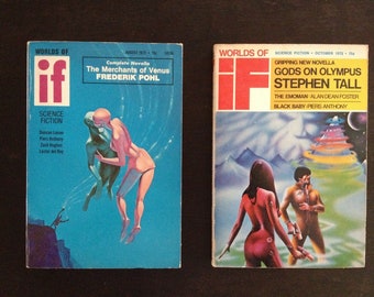 Werelden van IF Science Fiction Pulp Magazine Piers Anthony Zach Hughes Alan Dean Foster Lester del Rey juli ~ oktober 1972